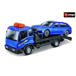 Bburago 1:43 Odtahový vůz s plošinou w/Audi A6 Avant