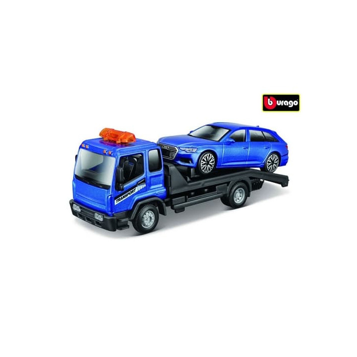 Bburago 1:43 Odtahový vůz s plošinou w/Audi A6 Avant