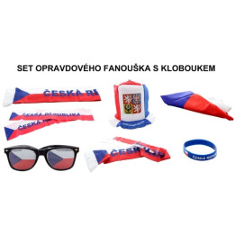 Fandící set Česká republika s kloboukem