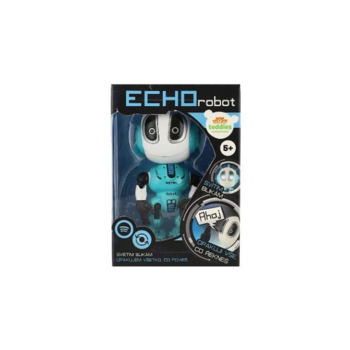 Robot ECHO opakující věty modrý