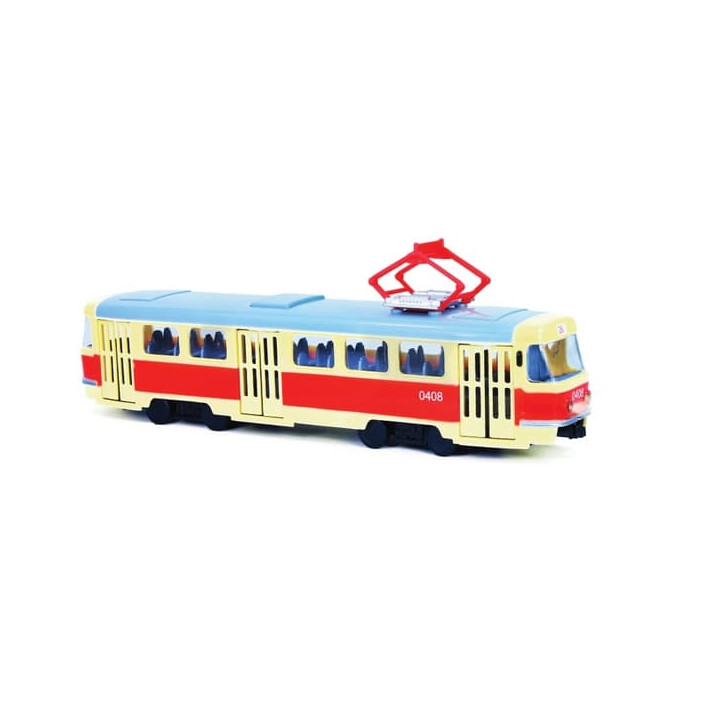 Tramvaj která hlásí zastávky česky 28 cm