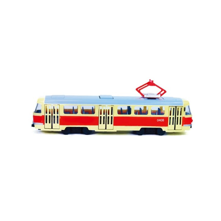 Tramvaj která hlásí zastávky česky 28 cm