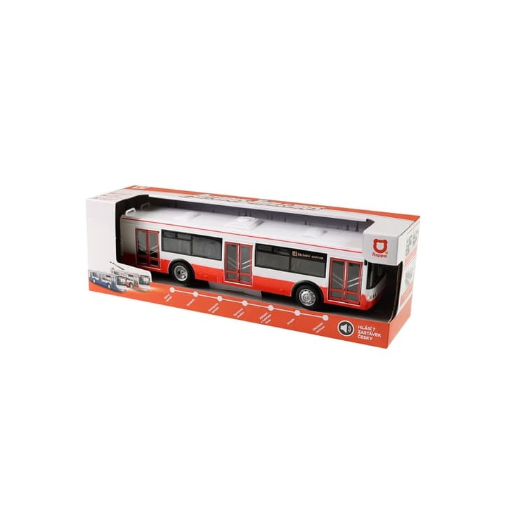Autobus který hlásí zastávky česky 28 cm