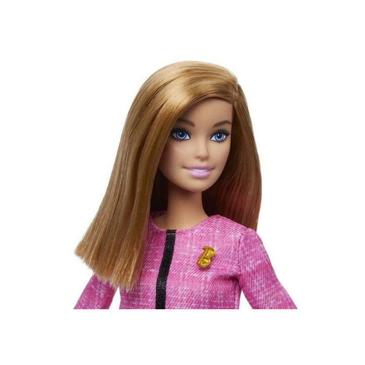 Barbie Lídryně budoucnosti hnědovláska v kalhotovém kostýmku
