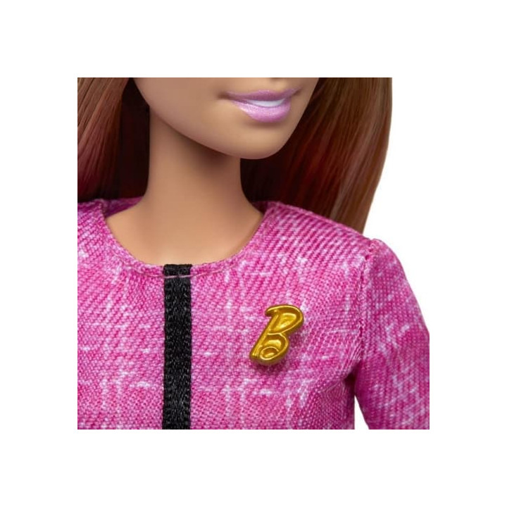 Barbie Lídryně budoucnosti hnědovláska v kalhotovém kostýmku