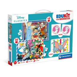 EDUkit - Disney Classics 4v1 (pexeso, 48 + 30 puzzle, 6 kostek)