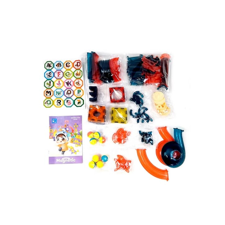 Magnetická stavebnice Dráha 107 ks