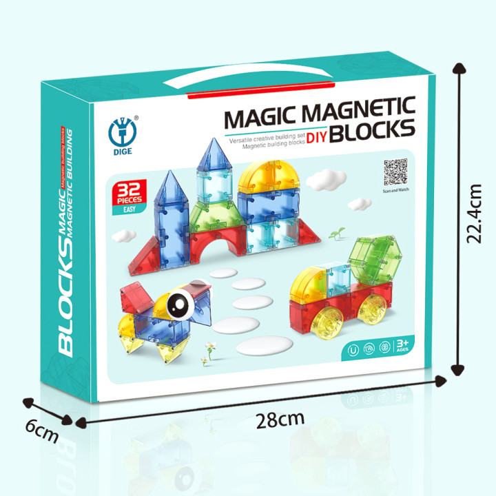 Magnetická stavebnice Příroda 3D 32 ks