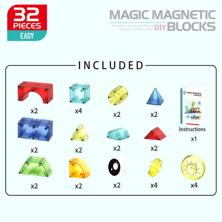 Magnetická stavebnice Příroda 3D 32 ks