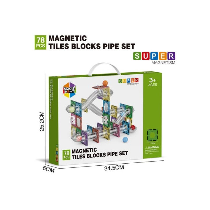Magnetická stavebnice Kuličkodráha maxi 78 ks