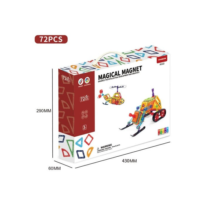 Magnetická stavebnice Vrtulník 72 ks