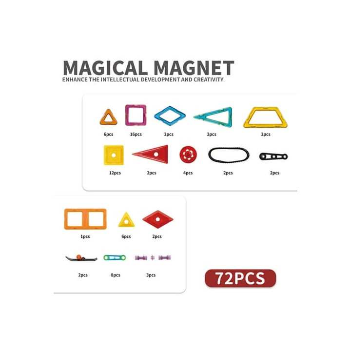 Magnetická stavebnice Vrtulník 72 ks