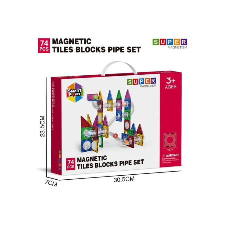 Magnetická stavebnice Řadovka maxi 74 ks