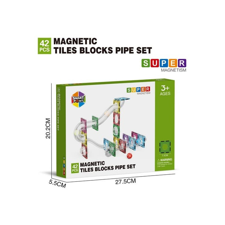 Magnetická stavebnice Průhledná 42 ks