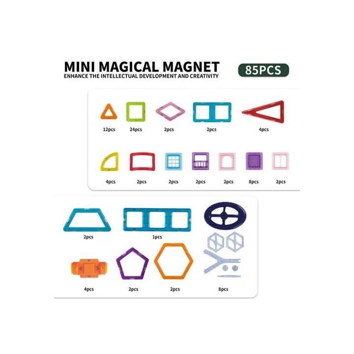 Magnetická stavebnice Stavby 85 ks