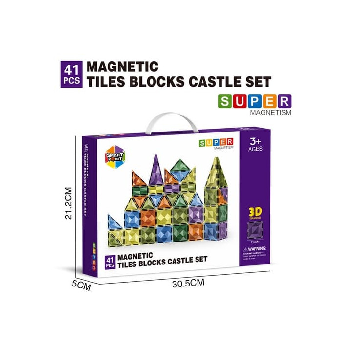 Magnetická stavebnice Diamantová stavba 41 ks
