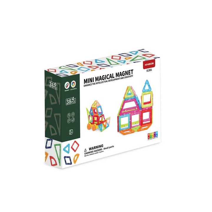 Magnetická stavebnice Barevná 38 ks