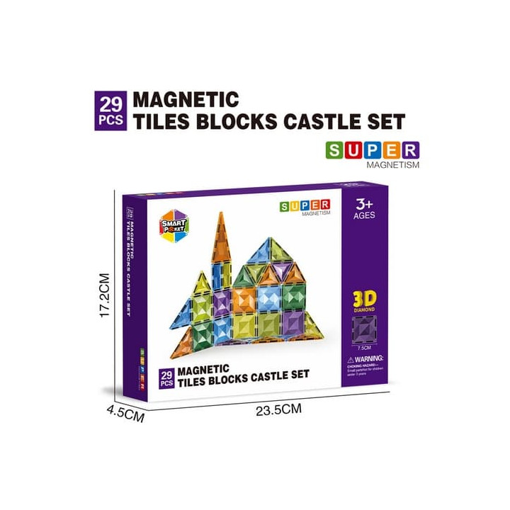 Magnetická stavebnice Diamantový zámek 29 ks