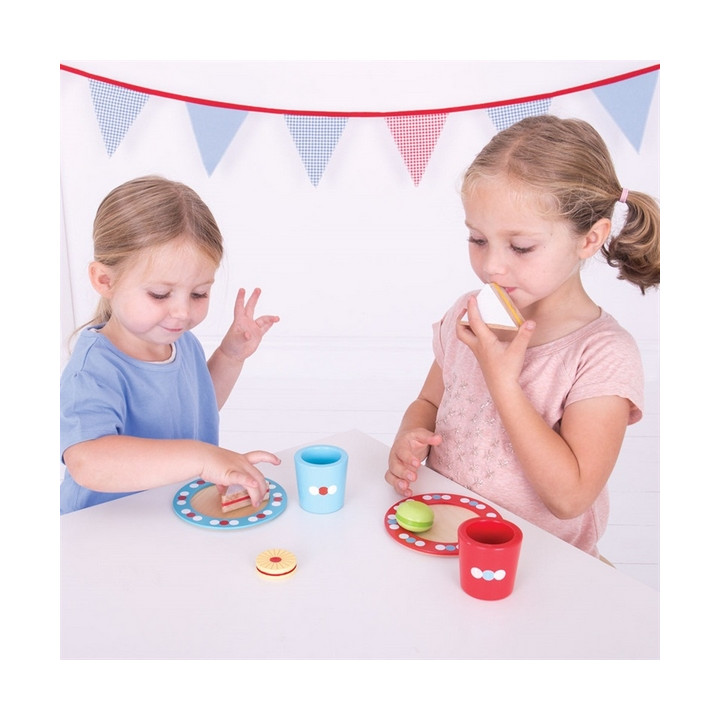 Bigjigs Toys Set svačinka s puntíky