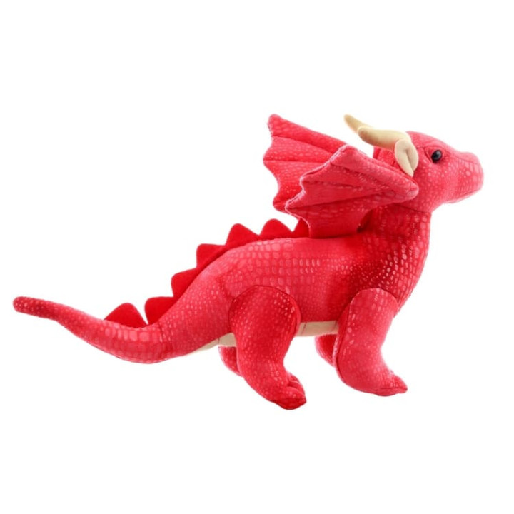 Plyš drak červený 20 cm ECO-FRIENDLY