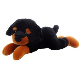 Plyš pes ležící tmavý 40 cm