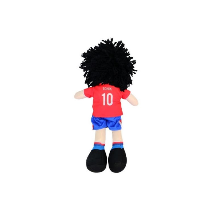Textilní panenka Toník-fotbalista 40 cm, český hlas