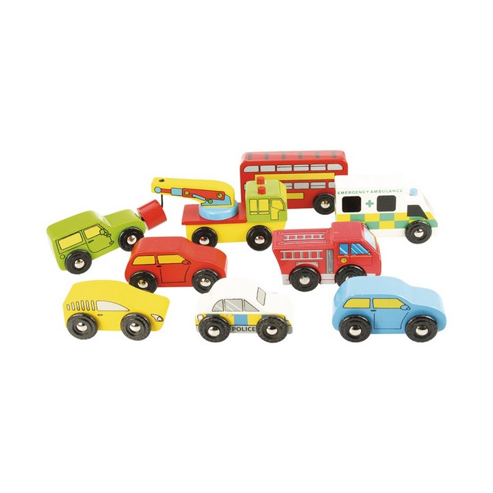 Bigjigs Rail Dřevěné autodráhy sada aut