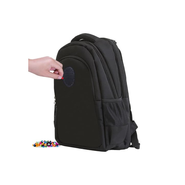 PIXIE CREW Studentský batoh černý s malým panelem