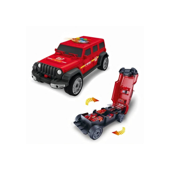 Hasičský jeep s autíčky
