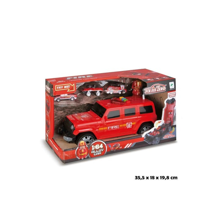 Hasičský jeep s autíčky