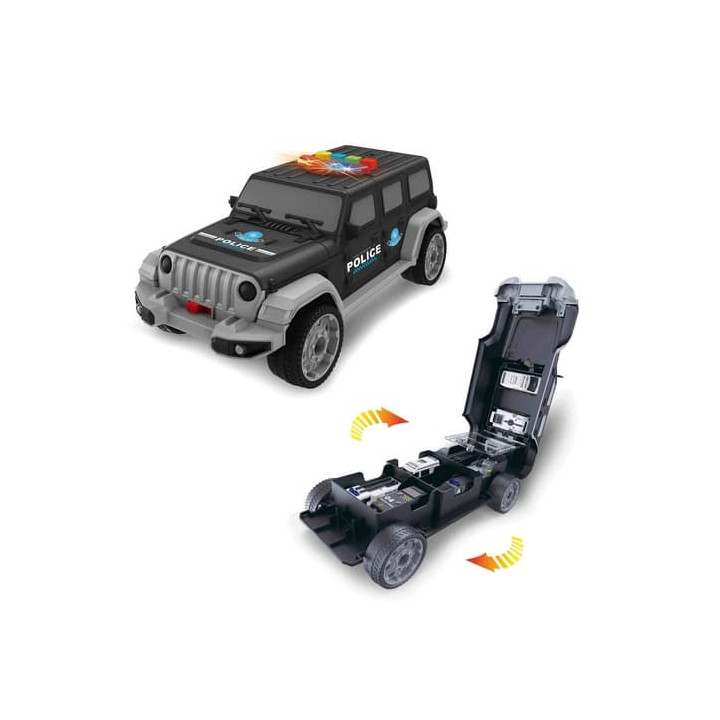 Policejní jeep s autíčky