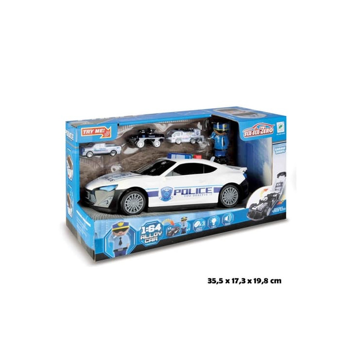 Policejní auto s autíčky
