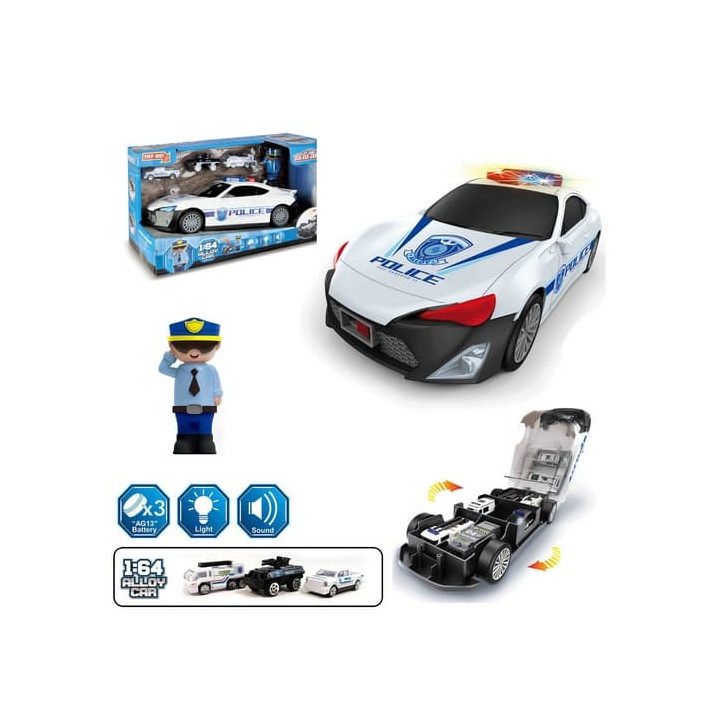 Policejní auto s autíčky