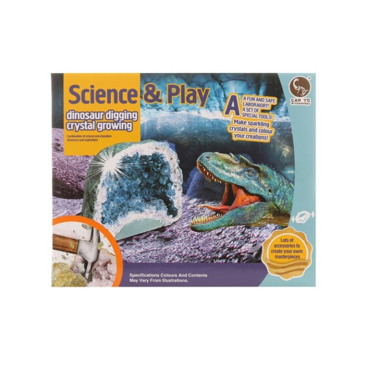 Výroba krystalů a tesání dinosaurus 2v1