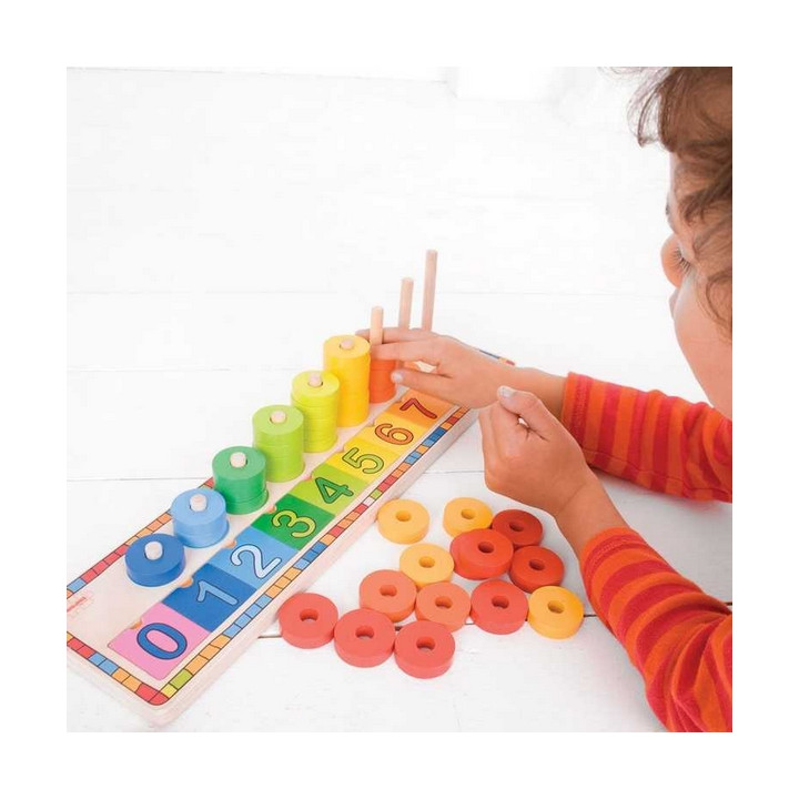 Bigjigs Toys Deska nasazování s čísly