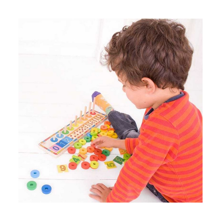 Bigjigs Toys Deska nasazování s čísly