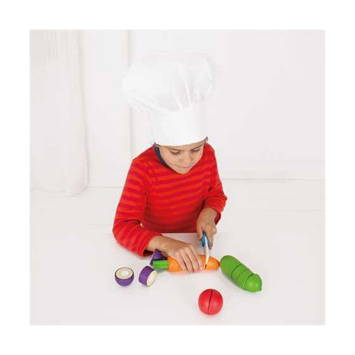 Bigjigs Toys Dřevěná krájecí zelenina s čepicí