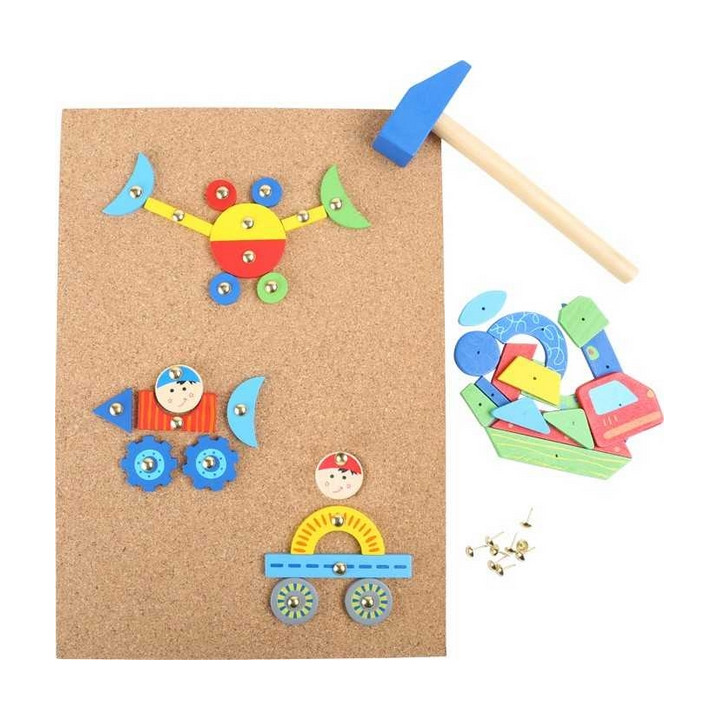 Small Foot Dřevěná kreativní zatloukací hra
