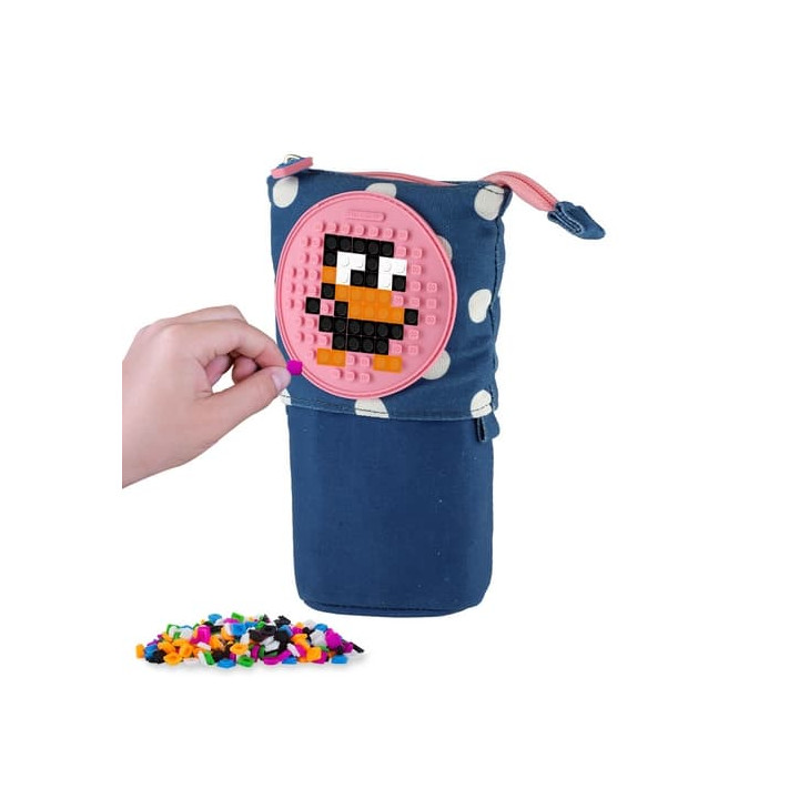 PIXIE CREW Pop Up pouzdro modré s bílým puntíkem, malý panel