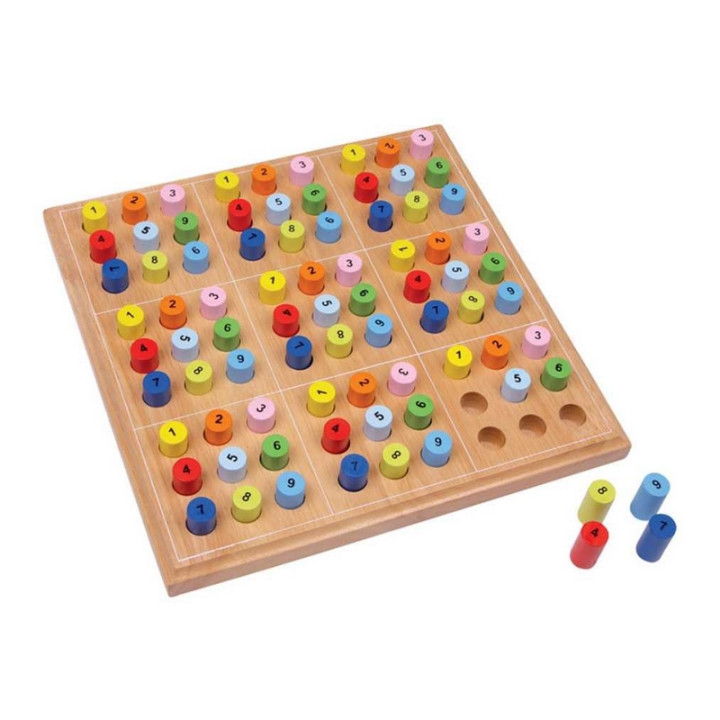 Small Foot Dřevěné sudoku barevné válečky