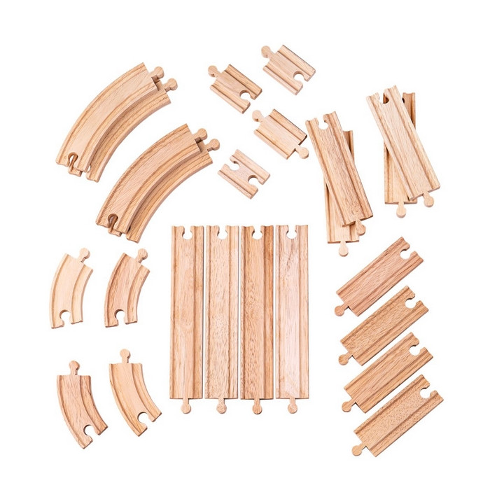 Bigjigs Rail Dřevěné koleje set 24 dílů