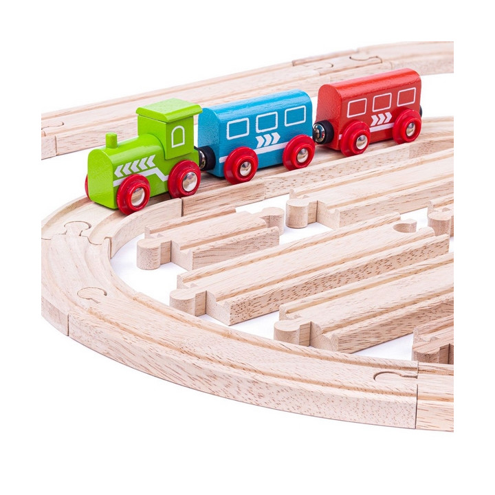 Bigjigs Rail Dřevěné koleje set 24 dílů