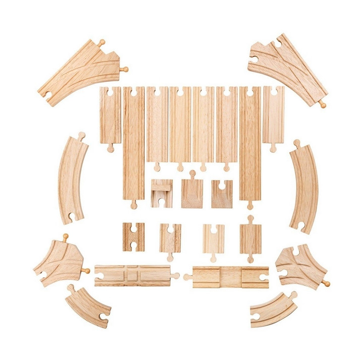 Bigjigs Rail Dřevěné koleje set 25 dílů