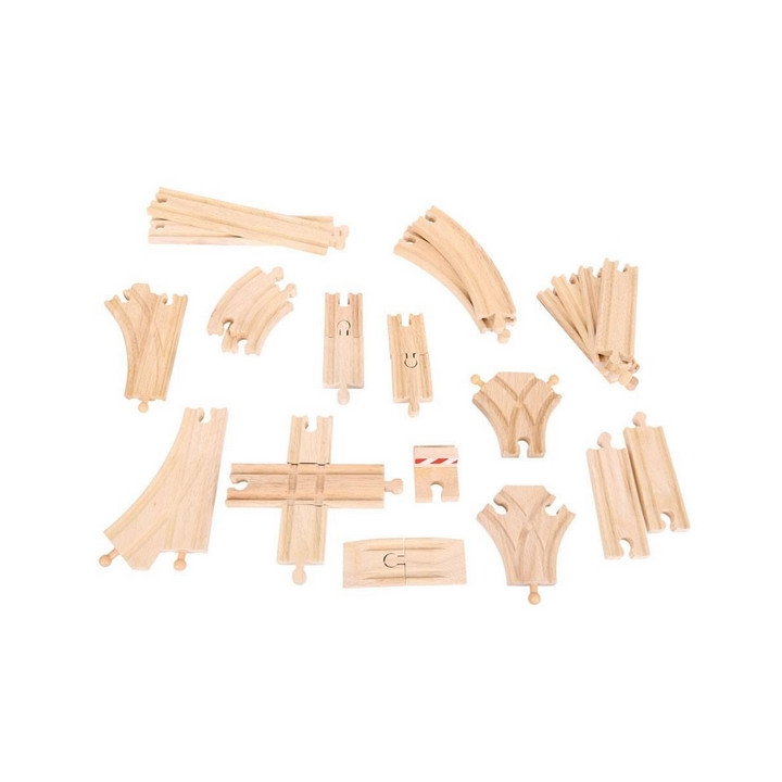 Bigjigs Rail Dřevěné koleje set 25 dílů