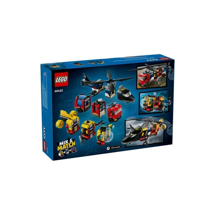 Lego City 60462 Remix: Helikoptéra, hasičský vůz a ponorka
