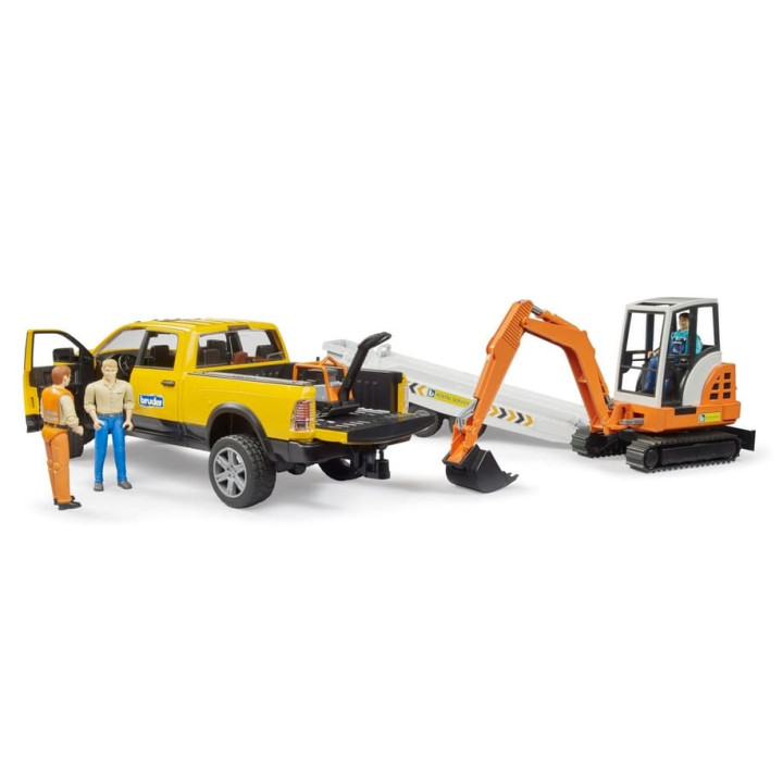 Bruder 2546 Terénní servisní auto RAM s minibagrem