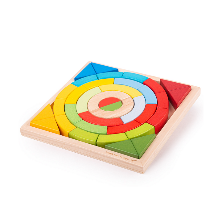 Bigjigs Toys Dřevěné skládací oblouky a trojúhelníky