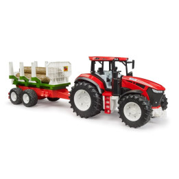 Bruder 3453 ROADMAX traktor s vyvážecím přívěsem