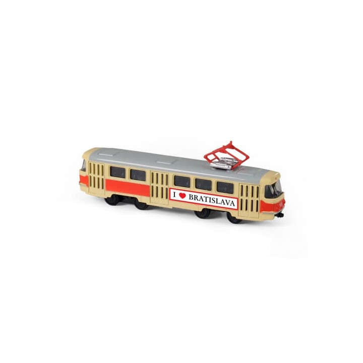 Kovová retro tramvaj 16 cm BRATISLAVA