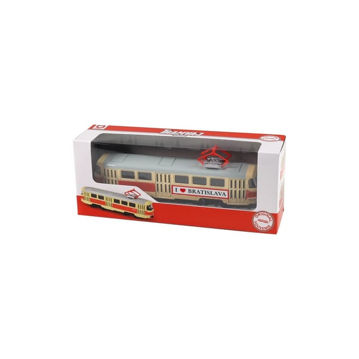 Kovová retro tramvaj 16 cm BRATISLAVA